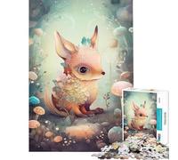 Puzzle per adulti da 1000 pezzi con una volpe sognante e fantasiosa Giocattolo puzzle da 1000 pezzi decorazione da parete per divertimento in famiglia compleanno (50x75cm)