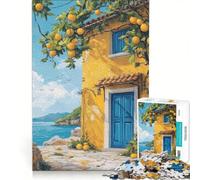 Puzzle per adulti da 1000 pezzi con un'elegante immagine di una casa da dipingere, gioco educativo per tutta la famiglia, ideale come regalo 50x75cm