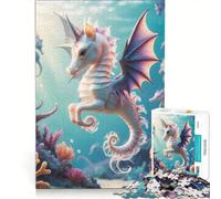 Puzzle per adulti da 1000 pezzi con unicorno ibrido, cavalluccio marino e avannotto, gioco impossibile, difficile, compleanno e altre occasioni 50x75cm