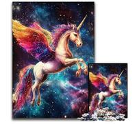 Puzzle per adulti da 1000 pezzi con unicorno magico, per età 14+, sfida educativa, attività divertenti a casa, regali di compleanno, regali da viaggio 26X38CM