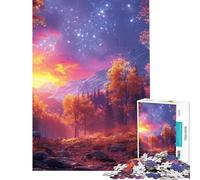 Puzzle per adulti da 1000 pezzi con unicorno tramonto e foresta Puzzle per adulti gioco pratico taglio di precisione compleanno e Natale (dimensioni 38x52cm)