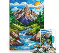 Puzzle per adulti da 1000 pezzi con vetrata artistica gioco educativo decorazione per la casa ideale come regalo 38x26cm