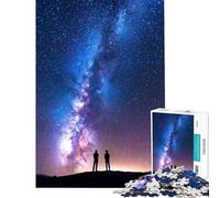 Puzzle per adulti da 1000 pezzi con Via Lattea e cielo notturno gioco di logica e analisi per adulti ideale come decorazione da parete compleanno e Natale (dimensioni 38x52cm)