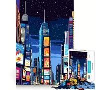 Puzzle per adulti da 1000 pezzi con vibrante paesaggio urbano notturno, gioco di precisione, giocattolo stimolante per la mente, per il tempo libero, regalo di compleanno (50x75cm)