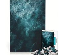 Puzzle per adulti da 1000 pezzi con vista aerea delle onde dell'oceano gioco rompicapo interazione genitore-figlio rafforza l'amore tra le coppie 38x26cm