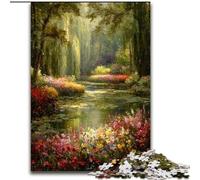 Puzzle per adulti da 1000 pezzi con vista sul giardino, puzzle da 1000 pezzi, rompicapo impegnativo per adolescenti, divertimento per famiglie, regalo fai da te per la casa, 26x38cm