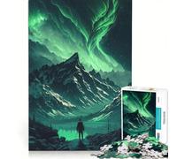 Puzzle per adulti da 1000 pezzi con vista sull'aurora boreale e montagna giocattolo educativo ideale per passare il tempo durante le vacanze regalo di compleanno regalo 50x75cm