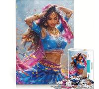 Puzzle per adulti da 1000 pezzi con vivaci danze indiane gioco interattivo interazione genitore-figlio compleanno e Natale 38x52cm