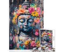 Puzzle per adulti da 1000 pezzi con vivaci immagini di Buddha - Gioco pratico per le vacanze a casa antistress collezione d'artista belle arti (38x26cm)