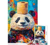 Puzzle per adulti da 1000 pezzi con vivaci immagini di panda - Gioco pratico per le vacanze a casa antistress collezione d'artista belle arti (38x52cm)