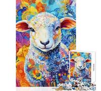 Puzzle per adulti da 1000 pezzi con vivaci immagini di pecore Gioco pratico per tutta la famiglia ideale come regalo per amici e parenti (dimensioni 38x26cm)