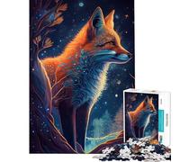 Puzzle per adulti da 1000 pezzi con volpe galassia e natura Aiuta a stimolare la mente con tagli di precisione Gioco per famiglie adatto a ragazzi dai 14 anni in su (38x26cm)