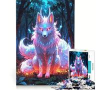 Puzzle per adulti da 1000 pezzi con volpe mistica nella foresta gioco rilassante migliora la memoria compleanno e Natale 38x52cm