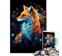 Puzzle per adulti da 1000 pezzi con volpe nella foresta gioco per famiglie giocattolo educativo ottimo regalo per chi ama giocare e migliorare la memoria (dimensioni 50x75cm)