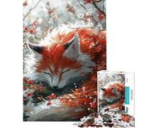 Puzzle per adulti da 1000 pezzi con volpe tra i ciliegi in fiore Aiuta a stimolare la mente donne e famiglie Adatto a partire dai 14 anni (50x75cm)