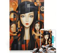 Puzzle per adulti da 1000 pezzi con volti astratti e diverse opere artistiche, giocattolo fai-da-te, impegnativo da completare, collezione d'artista, belle arti 38x52cm