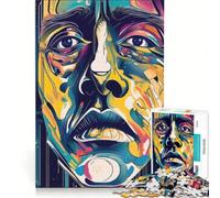 Puzzle per adulti da 1000 pezzi con volto astratto triste, gioco impossibile, passatempo ideale per le vacanze a casa, compleanno e Natale 38x26cm