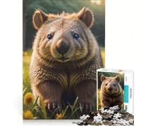 Puzzle per adulti da 1000 pezzi con vombato animali australiani decorazione da parete attività divertenti da fare in casa per rafforzare l'amore tra le coppie 50x75cm