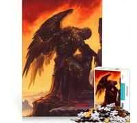 Puzzle per adulti da 1000 pezzi con vulcano pietra angelo e cavaliere Gioco rilassante divertente e spiritoso ideale come regalo di compleanno 50x75cm