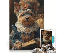 Puzzle per adulti da 1000 pezzi con Yorkshire Terrier Duchessa Rinascimentale gioco rompicapo per divertimento in famiglia per rafforzare l'amore tra le coppie 50x75cm