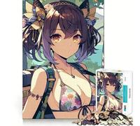 Puzzle per adulti da 1000 pezzi con zaino,ragazza anime,escursionismo,design pulito e adatto,decorazione,sfida mentale,gioco rilassante,regalo di compleanno,arte (50x75cm)
