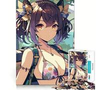 Puzzle per adulti da 1000 pezzi con zaino,ragazza anime,escursionismo,design pulito e adatto,gioco stimolante per la mente,momento di relax,regalo di compleanno (38x26cm)