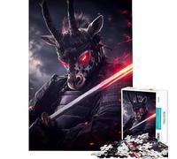 Puzzle per adulti da 1000 pezzi con zebra samurai e guerriero giocattolo educativo per l'apprendimento e il divertimento in famiglia (dimensioni 75x50cm)