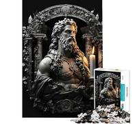 Puzzle per adulti da 1000 pezzi con Zeus dio greco gioco educativo regalo di Babbo Natale segreto per donne (dimensioni 50x75cm)