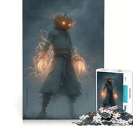 Puzzle per adulti da 1000 pezzi con zucca di Halloween e stregone, gioco rilassante, migliora la memoria, compleanno e Natale 50x75cm
