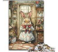 Puzzle per adulti da 1000 pezzi, coniglietto pasquale, attività di legame familiare, regalo per la casa, gioco di ruolo per famiglie (dimensioni 50x75cm)