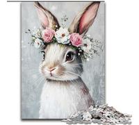 Puzzle per adulti da 1000 pezzi, coniglietto pasquale, puzzle da 1000 pezzi per adulti, regalo perfetto per compleanni, feste, decorazioni per feste spaziali (dimensioni 26x38cm)