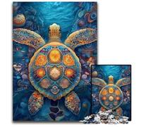 Puzzle per adulti da 1000 pezzi, coppia di delfini, puzzle in cartone, regalo perfetto per compleanni, feste e decorazioni per la casa, 26x38cm