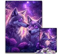 Puzzle per adulti da 1000 pezzi, coppia di lupi, sfida educativa, ideale come regalo per tutta la famiglia dai 14 anni in su, 50x75cm