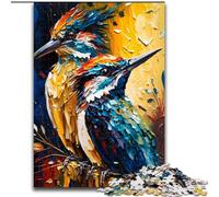 Puzzle per adulti da 1000 pezzi, coppia di uccelli colorati, in legno, regalo perfetto per bambini dai 14 anni in su, 50x75cm, rompicapo stimolante, giocattolo rilassante per adolescenti