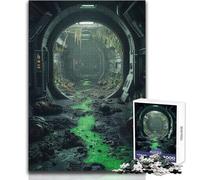Puzzle per adulti da 1000 pezzi, corridoio della stazione spaziale abbandonata, gioco educativo per famiglie, un'opera d'arte, regalo per compleanni, dimensioni 38x52cm
