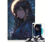 Puzzle per adulti da 1000 pezzi Corvo al chiaro di luna︰ Mistica orientale gioco rilassante migliora la memoria compleanno e Natale 38x52cm