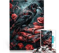 Puzzle per adulti da 1000 pezzi “Corvo Nero” Fatto di legno，per età pari o superiore a 14 anni Antistress Vacanza a casa Uccidere il tempo Regali unici per compleanno e Natale。misurare：50x75cm