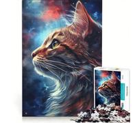 Puzzle per adulti da 1000 pezzi "Cosmic Cat Dreams", gioco educativo, decorazione per la casa, ideale come regalo 50x75cm