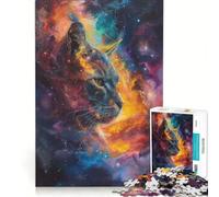Puzzle per adulti da 1000 pezzi "Cosmic Cat Dreams", gioco rilassante, ideale per passare il tempo durante le vacanze, regalo perfetto per gli appassionati di videogiochi 38x52cm