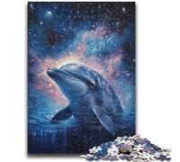 Puzzle per adulti da 1000 pezzi Cosmic Dolphin Family Fun, ideale come regalo per tutta la famiglia dai 14 anni in su, 50x75cm