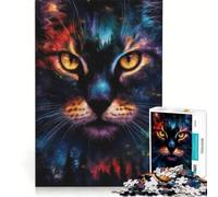 Puzzle per adulti da 1000 pezzi "Cosmic Kitty", gioco educativo, rilassante e stimolante per la mente, ideale come regalo di compleanno o per occasioni speciali 38x52cm