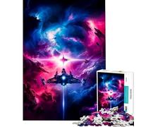 Puzzle per adulti da 1000 pezzi Cosmic Starfighter Odyssey gioco rompicapo che stimola l'intelligenza e crea dipendenza un'opera d'arte (dimensioni 38x26cm)