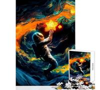 Puzzle per adulti da 1000 pezzi Cosmonauta in una stella Decorazione per la casa da sogno Giocattoli Regalo per compleanni Gioco impossibile Migliora l'amore tra coppie Dimensioni 50x75cm