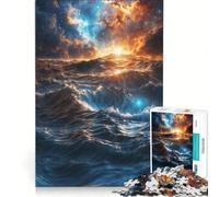 Puzzle per adulti da 1000 pezzi, Costa al tramonto, Gioco divertente, Corsa di velocità manuale, Collezione d'artista, Belle arti 38x52cm