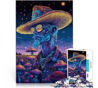 Puzzle per adulti da 1000 pezzi Cowboy dei funghi Fatto di legno，per età 14+ Analisi e logica grande regalo。misurare：50x75cm/19.68x29.52pollice