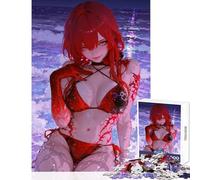 Puzzle per adulti da 1000 pezzi,Crimson Glamorous Beach Babe,giocattoli antistress,fantastici regali e giocattoli,giochi rilassanti,allena il cervello e le mani,dimensioni 38x26cm