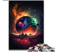 Puzzle per adulti da 1000 pezzi "Crollo dei pianeti" in legno, attività divertente per la casa 50x75cm, attività per famiglie, sfida per il cervello, regalo perfetto per adolescenti