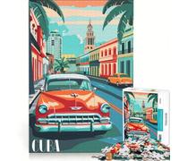 Puzzle per adulti da 1000 pezzi, Cuba classica, gioco impossibile, migliora la memoria, con pezzi di forma casuale completamente ad incastro 38x26cm