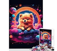 Puzzle per adulti da 1000 pezzi cuccioli di Pomerania giocattolo educativo ottimo regalo per giochi impossibili migliora l'amore tra coppie dimensioni 38x26cm