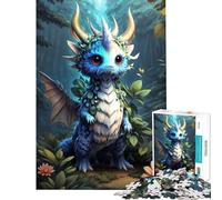 Puzzle per adulti da 1000 pezzi cucciolo di drago animale gioco impossibile gioco educativo sfida giocattolo regalo di compleanno migliora la memoria (dimensioni 75x50cm)